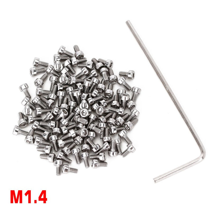 A pile of Hex Socket Screws with a hex wrench