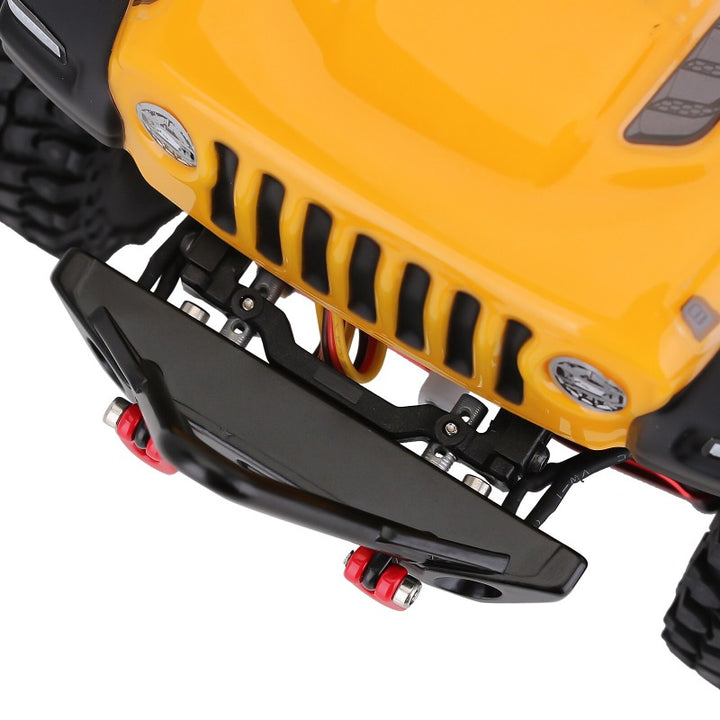 SCX24 yellow jeep with Metal Front Bumper top