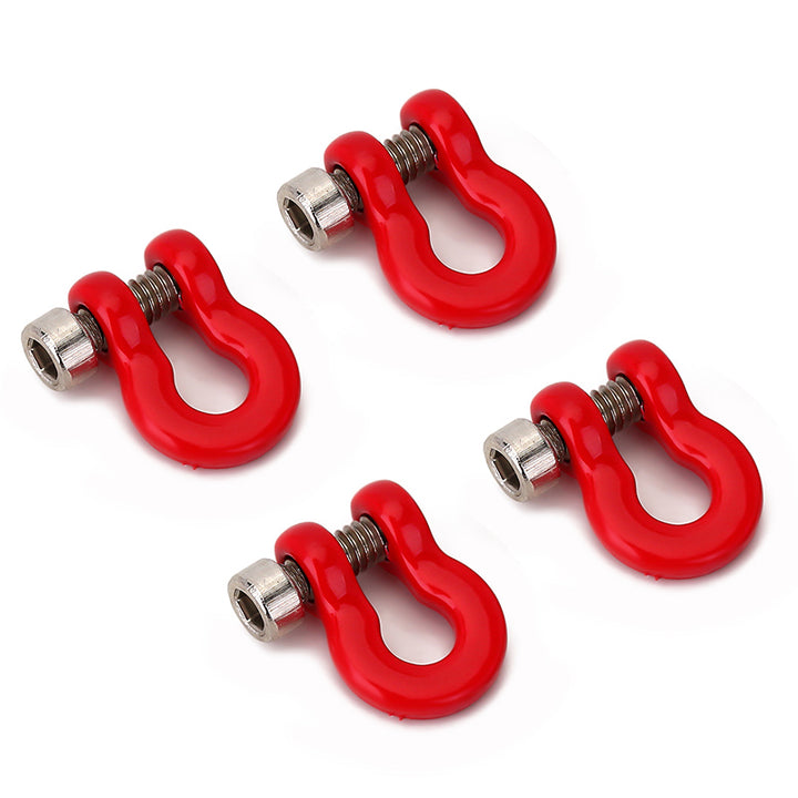 4PCS Red SCX24 Metal Bumper D-rings