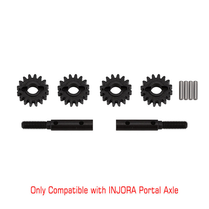 4 gears and 2 shafts for INJORA Portal Axles