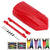 Red Plastic Roof Trunk Luggage Storage Box Decor with stickers