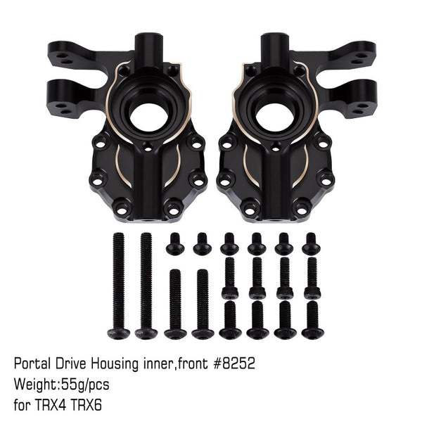 INJORA Black Brass Counterweight 55g Drive Housing #8252 for TRX-4 TRX-6