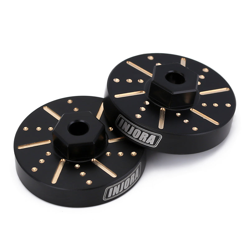 INJORA 4pcs 6g/pcs Black Wheel Weights with Wheel Hex Hubs for Axial S