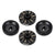 INJORA 4pcs 6g/pcs Black Wheel Weights with Wheel Hex Hubs for Axial SCX24 AX24