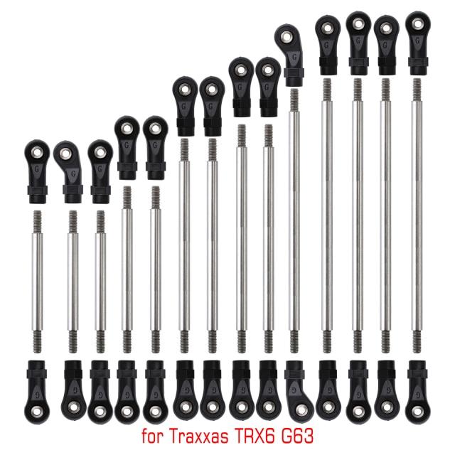 Stainless Steel Links Plastic Rod End Unassembled Kit for Traxxas TRX-4 TRX-6