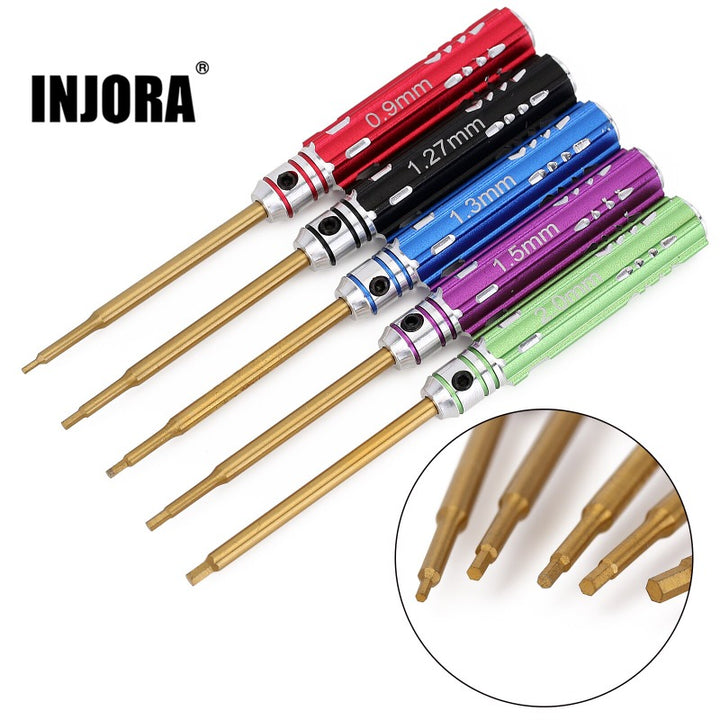 5PCS INJORA 0.9 1.27 1.3 1.5 2.0mm Hex Screwdrivers