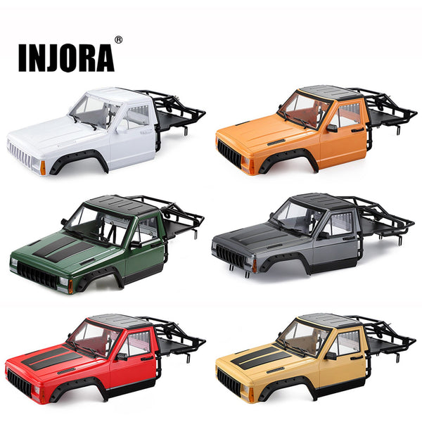 INJORA 313/324mm Wheelbase Jeep Cherokee Body Cab with Back-Half Cage