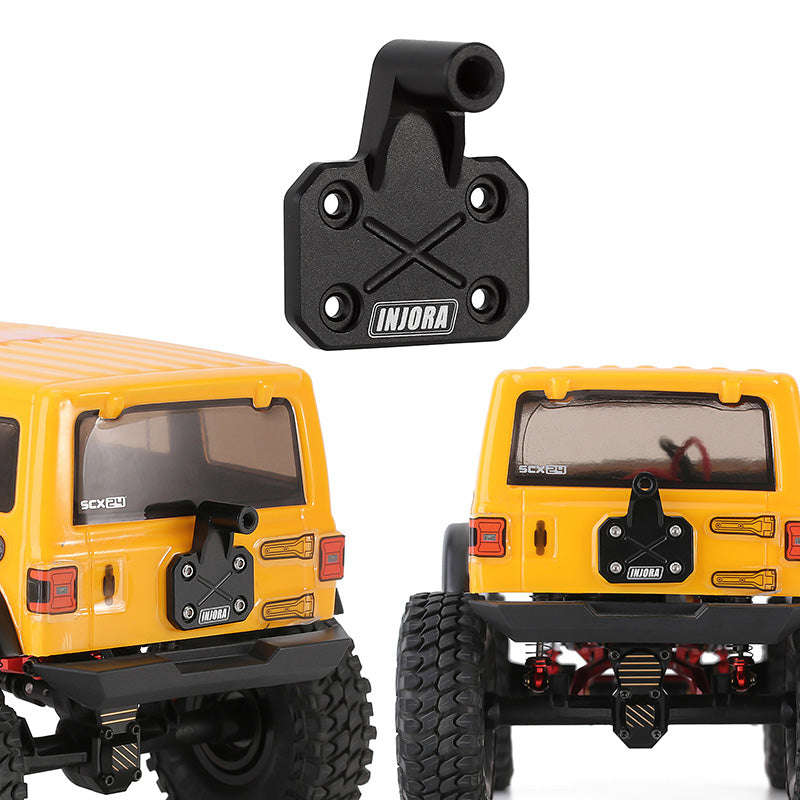 INJORA CNC Aluminum Spare Tire Carrier Wheel Mount for Axial
