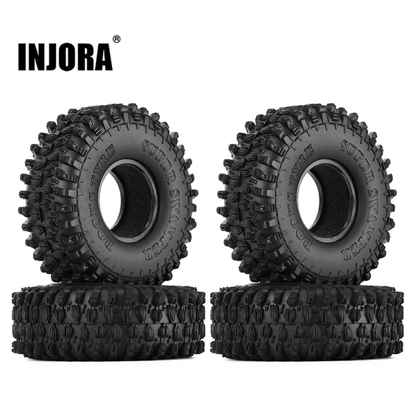 INJORA 4PCS 1.9" 120*42mm Rubber Tires Tyres for 1/10 RC Crawler