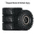 INJORA 4PCS 1.0" 64*24mm Brass Wheel Rims Tires Set for 1/18 1/24 RC Crawlers (W1005-T1011)