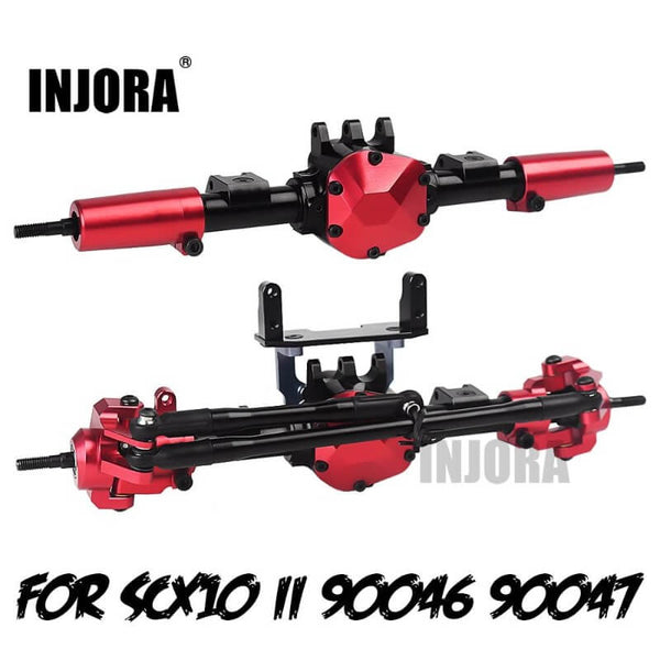INJORA CNC Metal Front / Rear Axle with Protector for Axial SCX10 II 90046 (YQCQ-02)