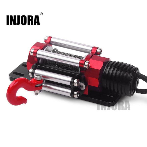 Metal Steel Wired Automatic Simulated Winch for 1/10 RC Crawler - INJORA