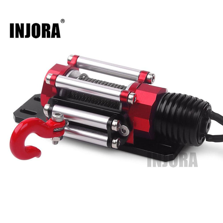 Metal Steel Wired Automatic Simulated Winch for 1/10 RC Crawler - INJORA