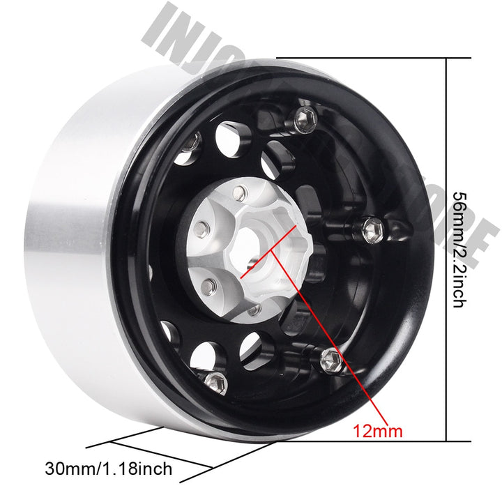 4PCS 1.9" Aluminum Alloy Beadlock Wheel Rims for 1/10 RC Crawler