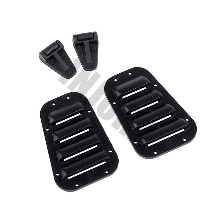 1Set Black Plastic Intake Grille Cover & Engine Cover Hinge for Traxxas TRX-4