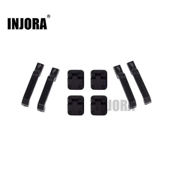 1Set Black Plastic Car Door Hinges & Door Handles for Traxxas TRX-4