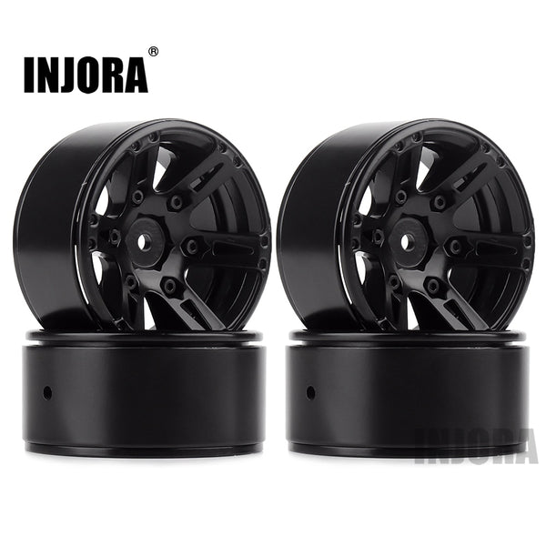 4PCS 1.9" 6-spoke Metal Beadlock Wheel Rims for 1/10 RC Rock Crawler