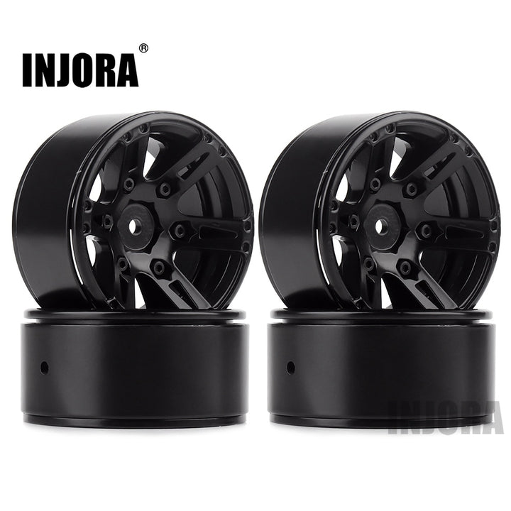 4PCS 1.9" 6-spoke Metal Beadlock Wheel Rims for 1/10 RC Rock Crawler