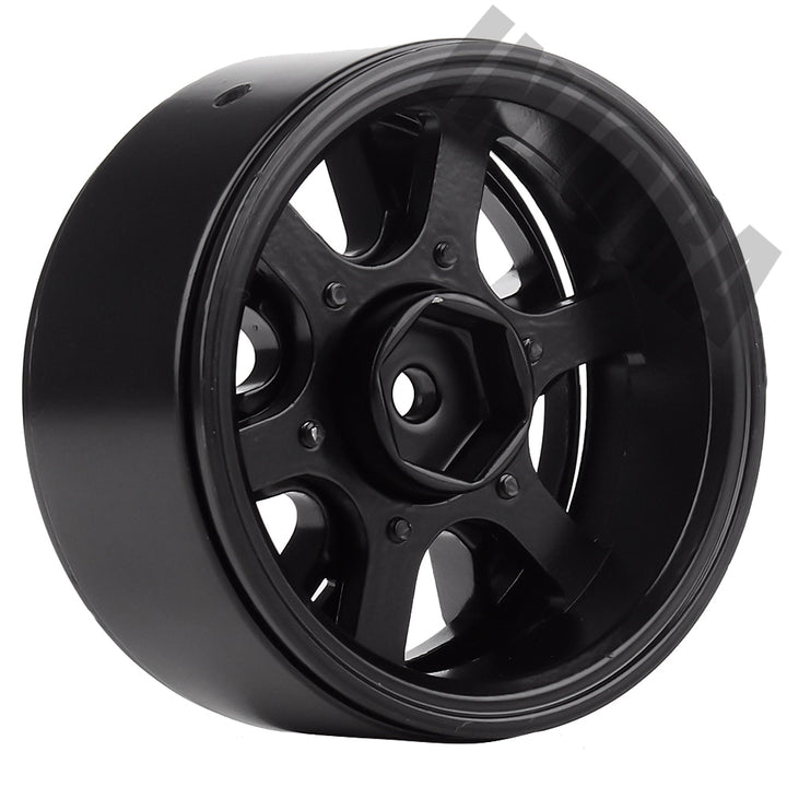 4PCS 1.9" 6-spoke Metal Beadlock Wheel Rims for 1/10 RC Rock Crawler