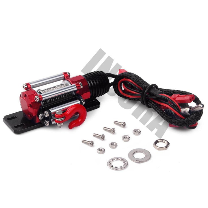 Metal Steel Wired Automatic Simulated Winch for 1/10 RC Crawler - INJORA