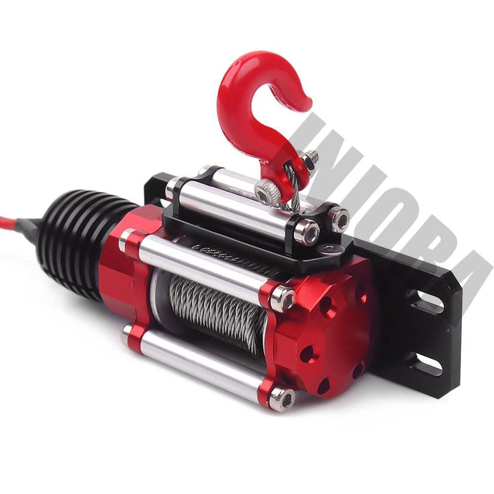 Metal Steel Wired Automatic Simulated Winch for 1/10 RC Crawler - INJORA