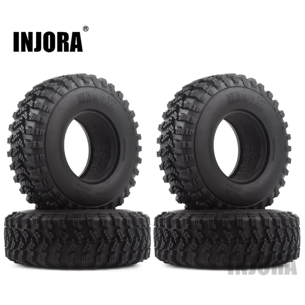 4PCS 1.9" 105*35mm Rubber Voodoo KLR Wheel Tires for 1/10 RC Crawler
