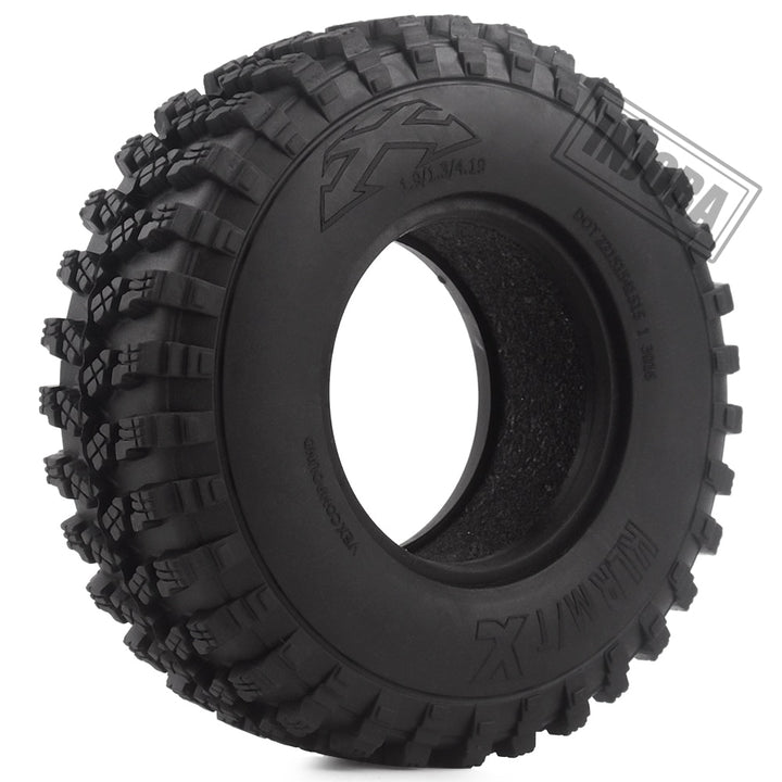 4PCS 1.9" 105*35mm Rubber Voodoo KLR Wheel Tires for 1/10 RC Crawler