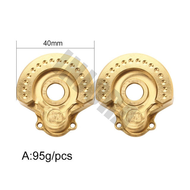 2PCS Brass Counterweight Balance Weight Portal Drive Housing for TRX-4 TRX-6