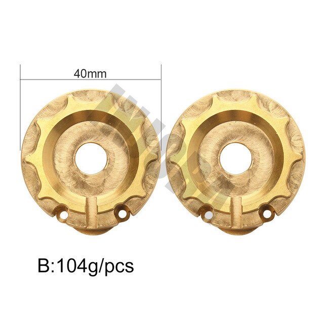 2PCS Brass Counterweight Balance Weight Portal Drive Housing for TRX-4 TRX-6