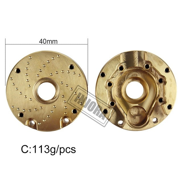 2PCS Brass Counterweight Balance Weight Portal Drive Housing for TRX-4 TRX-6