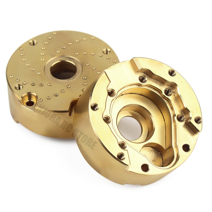 2PCS Brass Counterweight Balance Weight Portal Drive Housing for TRX-4 TRX-6