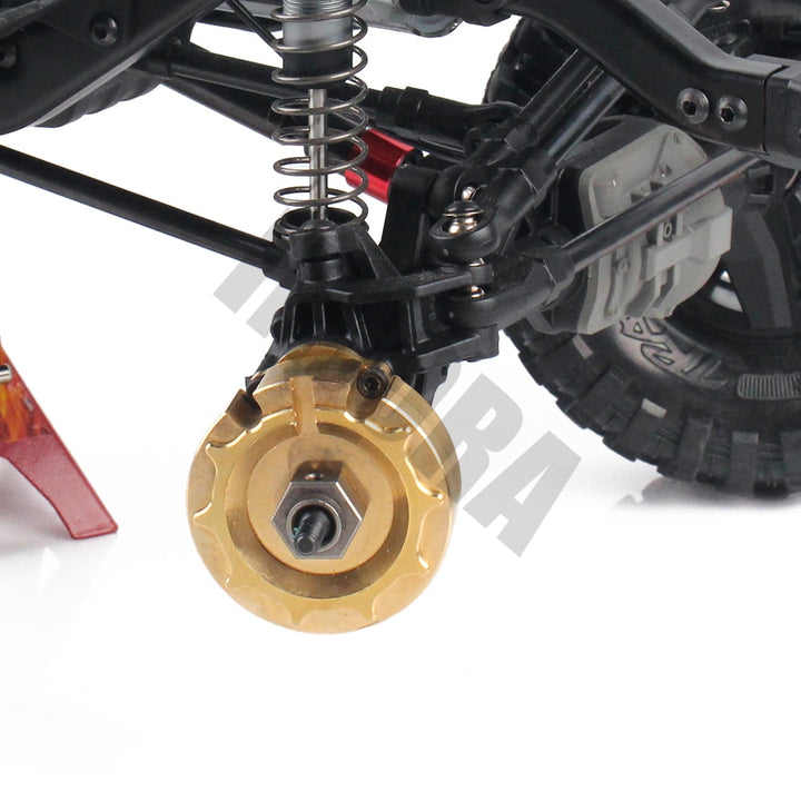 2PCS Brass Counterweight Balance Weight Portal Drive Housing for TRX-4 TRX-6