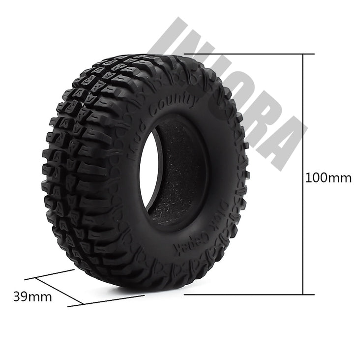 4PCS 1.9" 100*39mm Rubber Tyre / Wheel Tires for 1/10 RC Rock Crawler