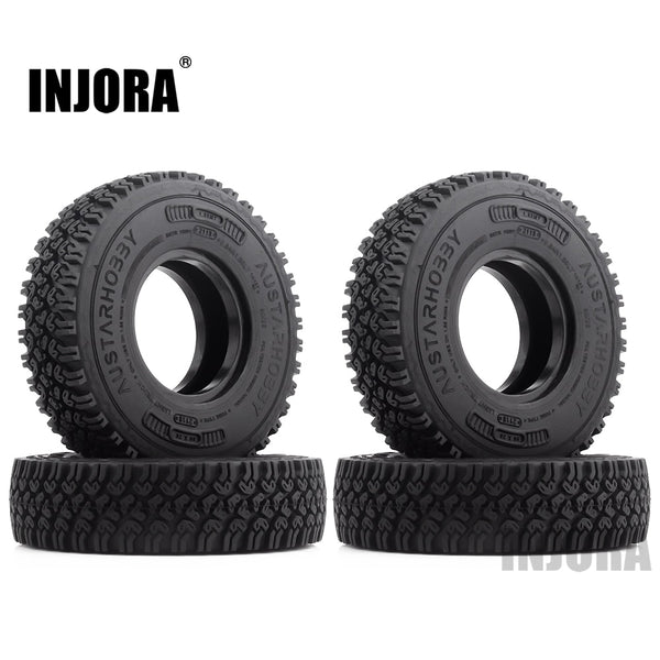 4PCS 1.55" 90*24mm Soft Rubber Terrain Wheel Tires for 1/10 RC Crawler