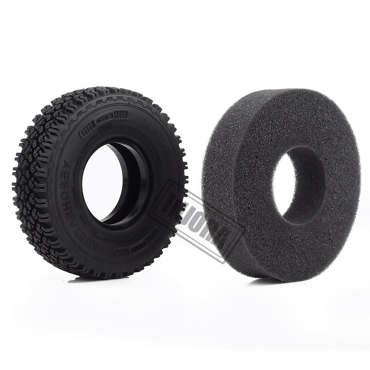 4PCS 1.55" 90*24mm Soft Rubber Terrain Wheel Tires for 1/10 RC Crawler