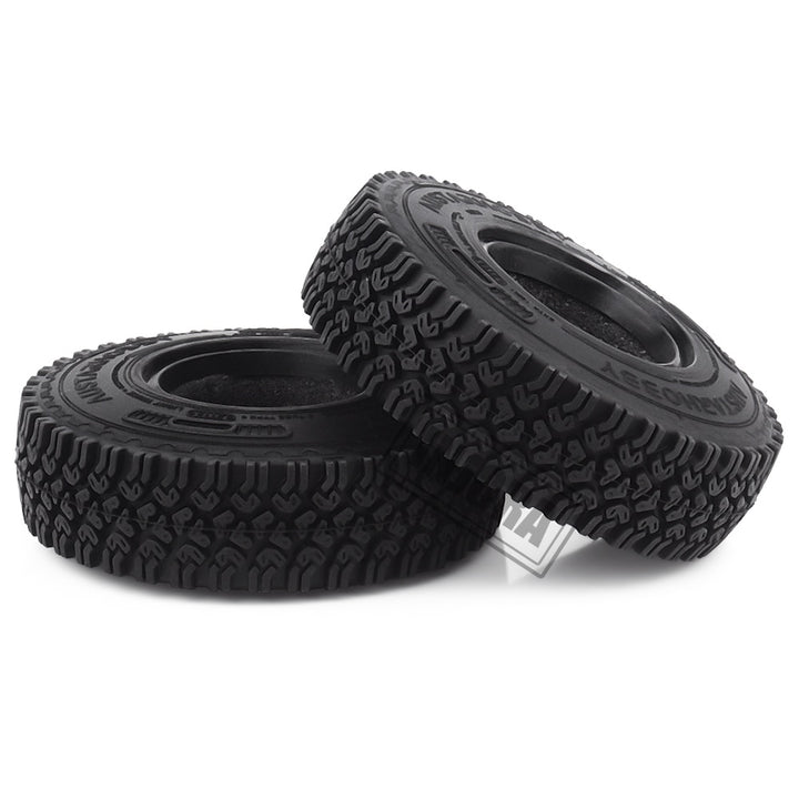 4PCS 1.55" 90*24mm Soft Rubber Terrain Wheel Tires for 1/10 RC Crawler