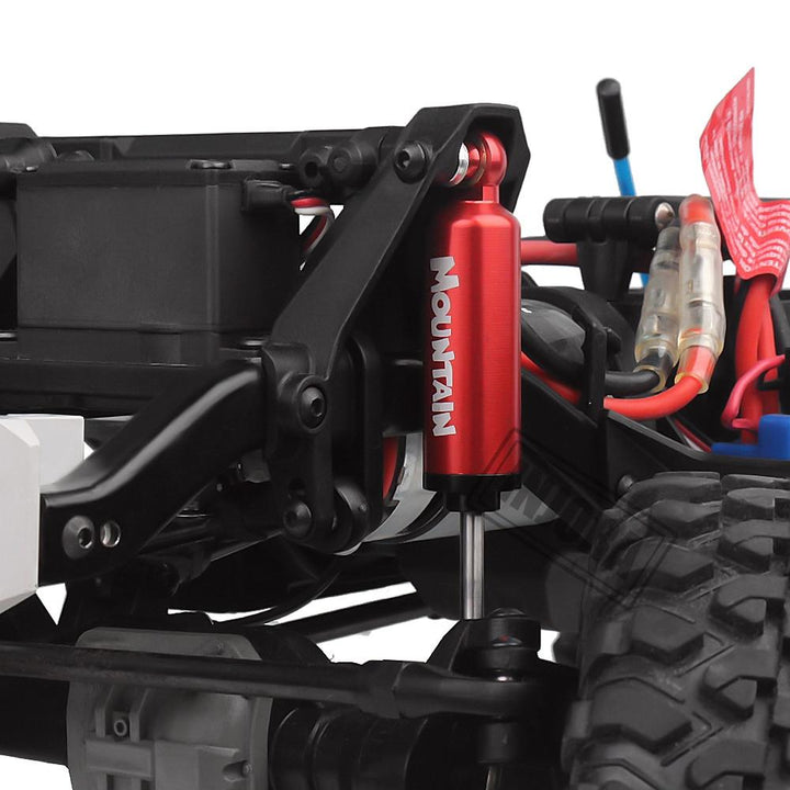 Red Built-in Spring Shock Absorbers on rc crawler