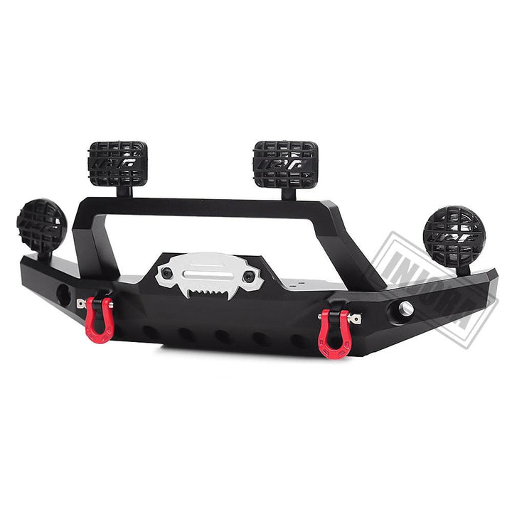Metal Front Bumper with LED Light for Traxxas TRX-4 Sport 82024-4 - INJORA