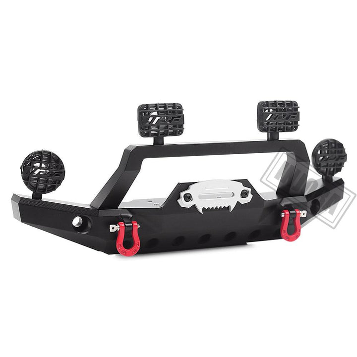 Metal Front Bumper with LED Light for Traxxas TRX-4 Sport 82024-4 - INJORA