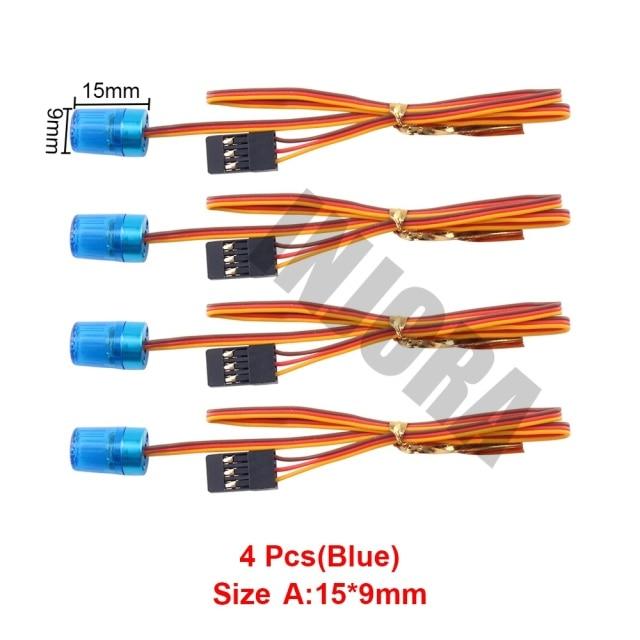 4PCS LED Lights Set, Strobing-blasting/Flashing/Rotating Mode for Tamiya Tractor