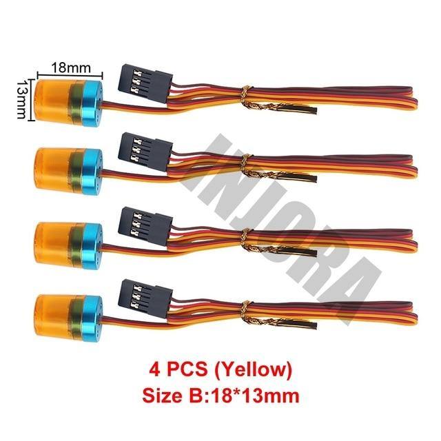 4PCS LED Lights Set, Strobing-blasting/Flashing/Rotating Mode for Tamiya Tractor