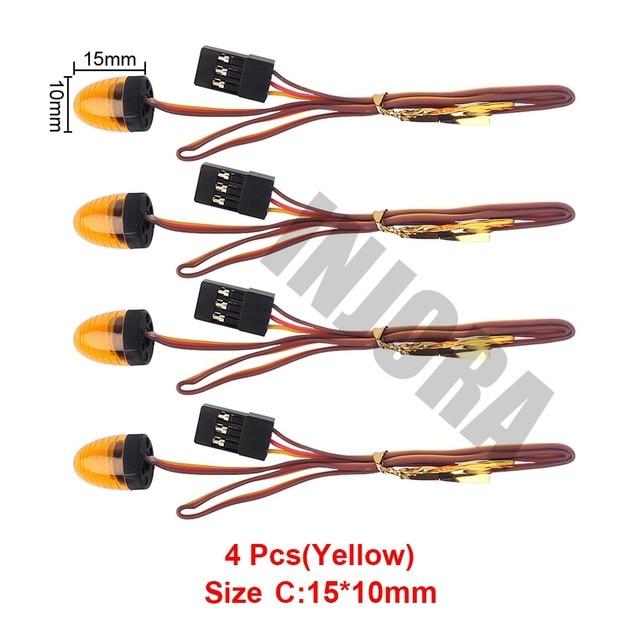 4PCS LED Lights Set, Strobing-blasting/Flashing/Rotating Mode for Tamiya Tractor