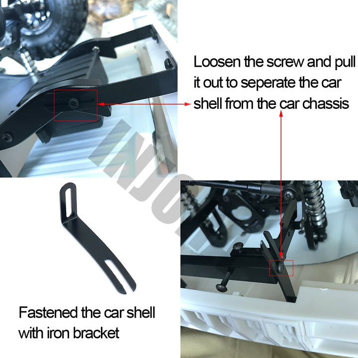 313mm/12.3" Wheelbase White Cherokee Body Shell for 1/10 RC Crawler
