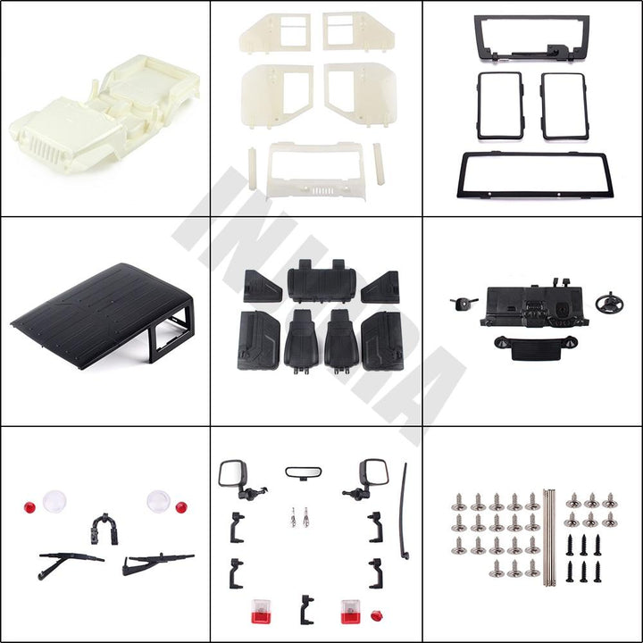 313mm/12.3" Wheelbase Unassembled Body Shell for 1/10 RC Crawler