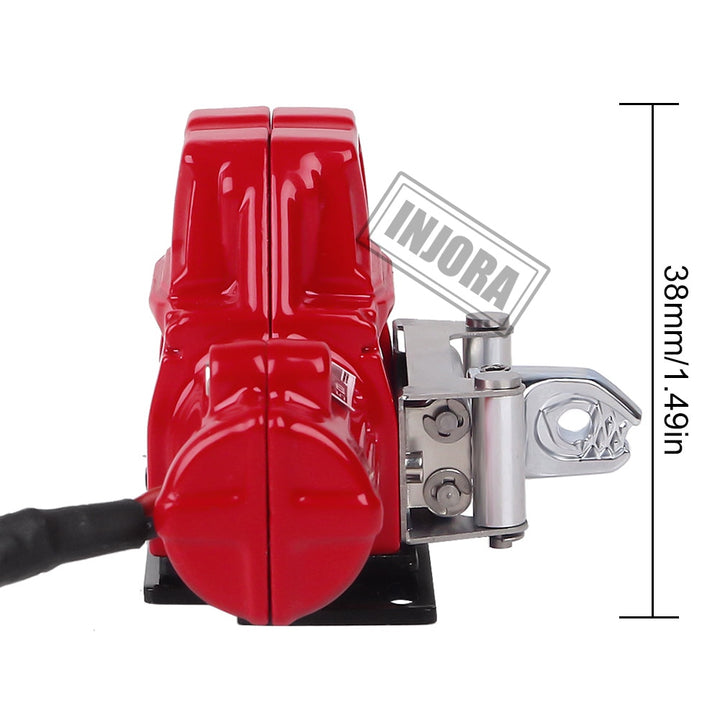Red Winch left with size marking