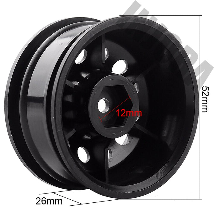 4PCS 1.9" 12-hole Plastic Beadlock Wheel Rims for 1/10 RC Rock Crawler