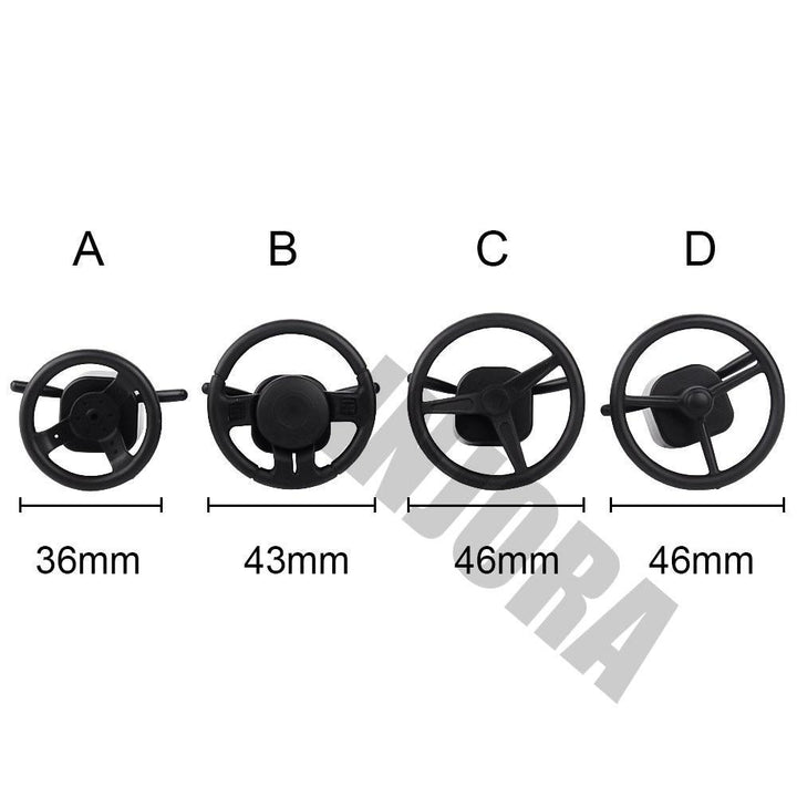 4 pcs different Steering Wheel top with dimension markings below