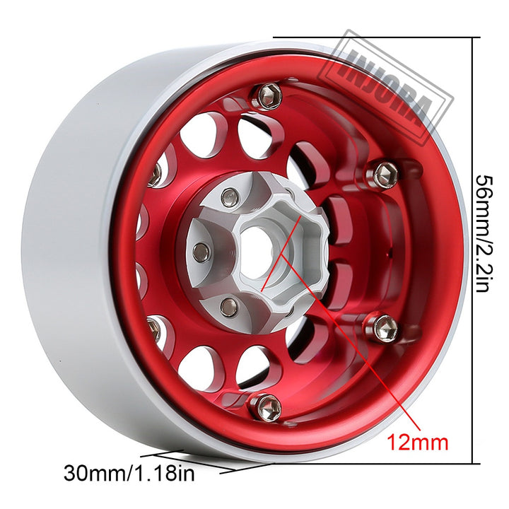 4PCS 1.9" Aluminum Alloy Beadlock Wheel Rims for 1/10 RC Crawler