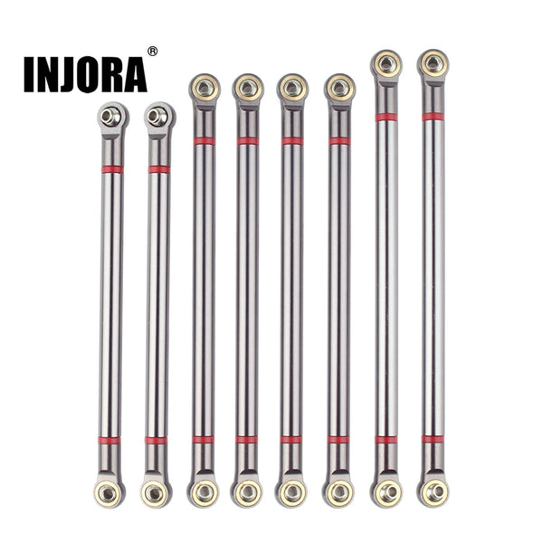 INJORA 8pcs/lot Aluminum Link Rod Unassembled Kit for Axial SCX10