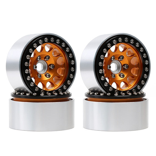 4PCS 1.9" Aluminum Alloy Beadlock Wheel Rims for 1/10 RC Crawler